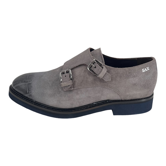 SAX Italy Loafers Leather Suede Grey Crocodile Women's Sz 35 / 5 NIB $300 - Picture 2 of 13